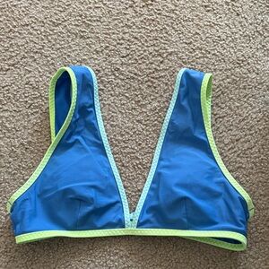 Aerie Blue and Green Bikini Top